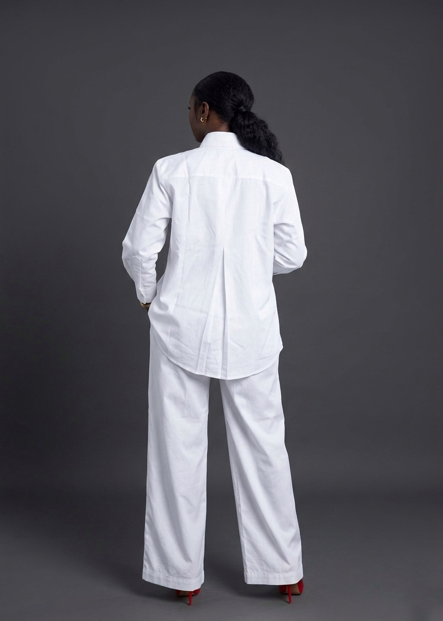 white matching set